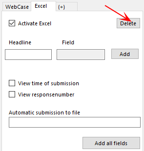 Click delete to remove dispatch type