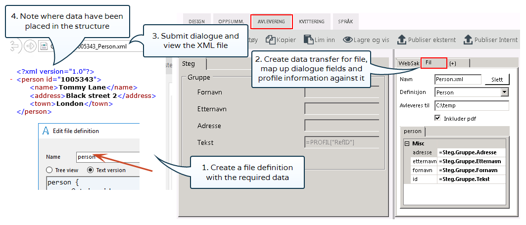 Use of @ in file definition adds a value to the attribute in XML