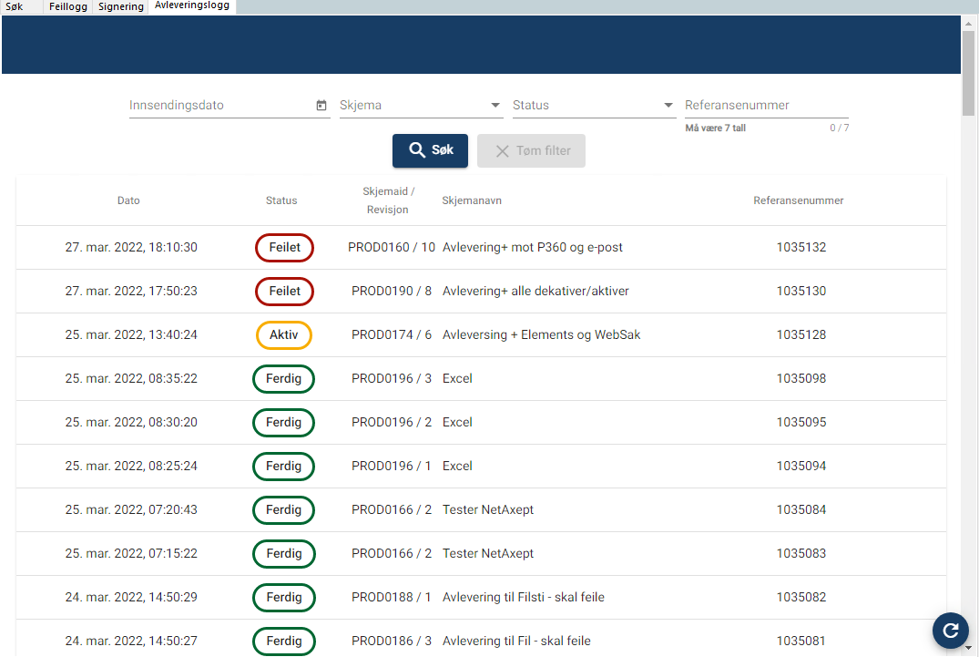 We have added a warning icon on failed dispatches